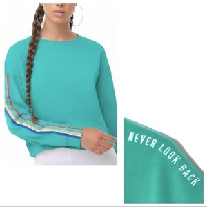 Womens “never look back” retro sweatshirt